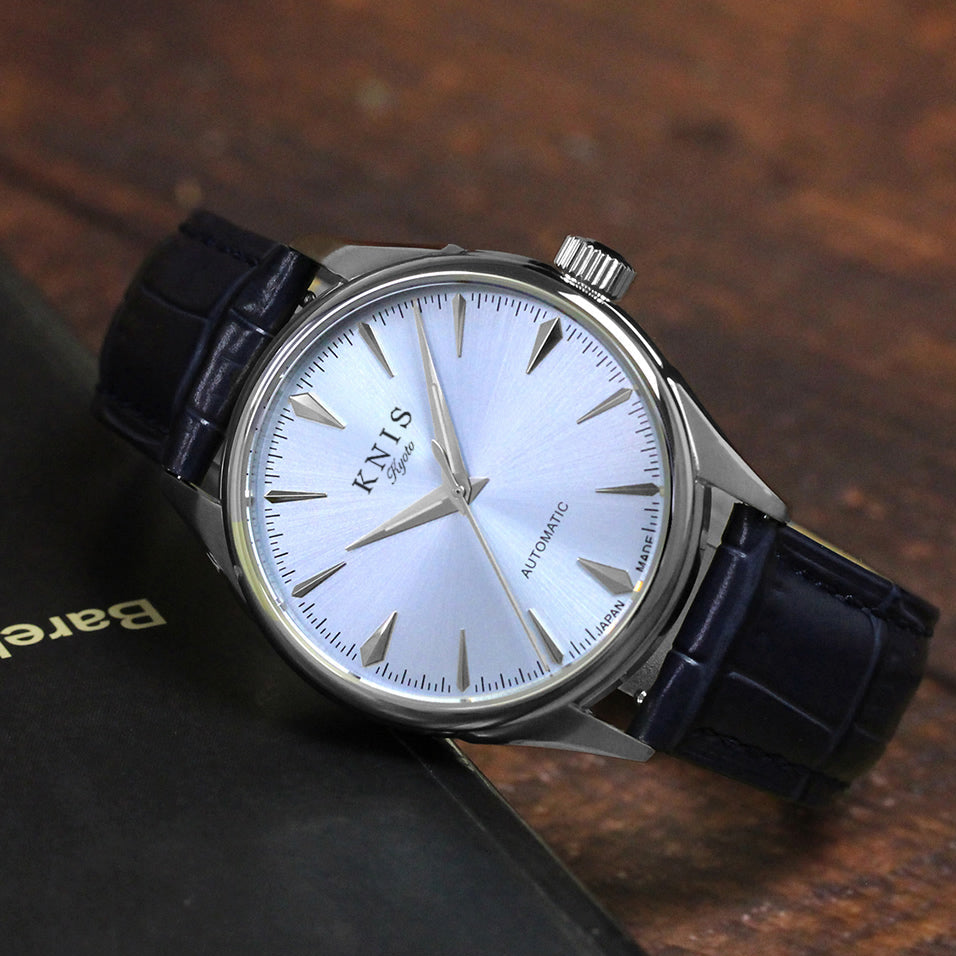 KNIS Automatic Sunray Dial Ice Blue Leather KN001-IBLBLLE 