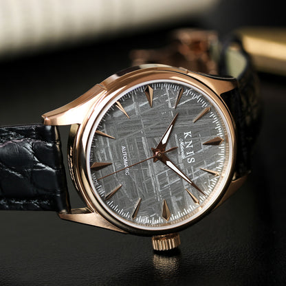 KNIS Meteorite Made in Japan Automatic Rose Gold 5th Anniversary Limited Edition KN001-MTRGLM