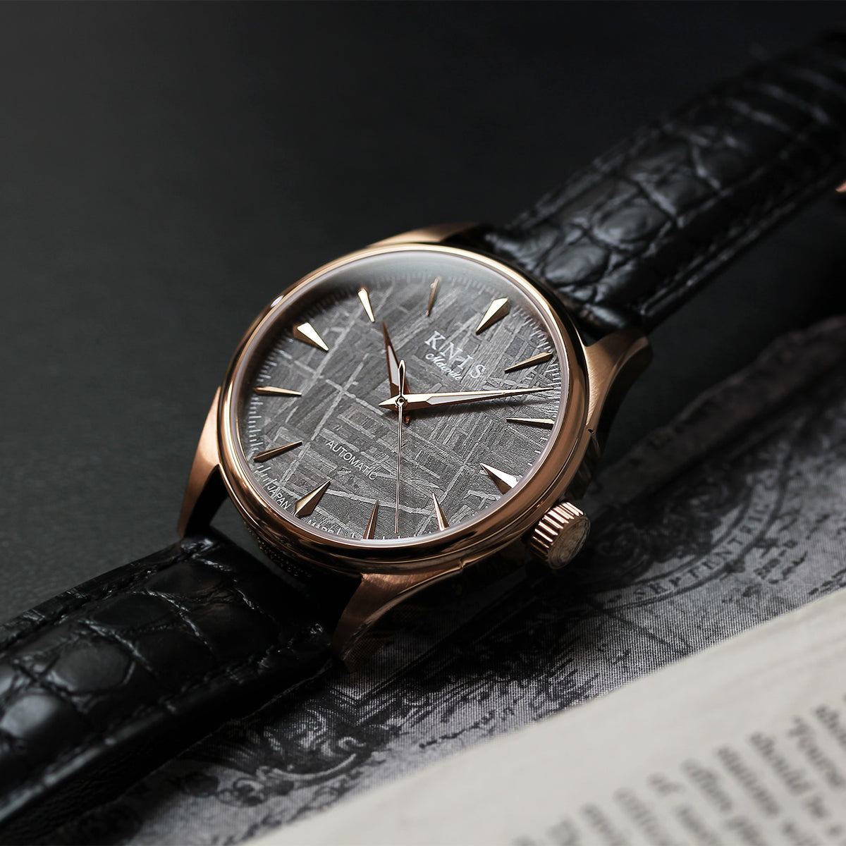 KNIS Meteorite Made in Japan Automatic Rose Gold 5th Anniversary Limited Edition KN001-MTRGLM