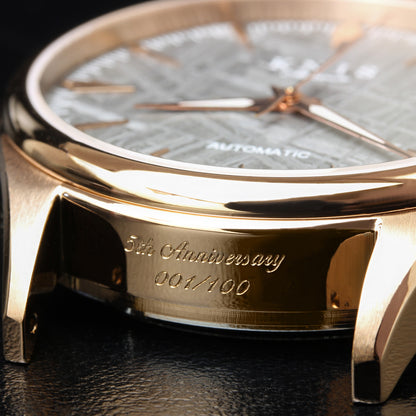 KNIS Meteorite Made in Japan Automatic Rose Gold 5th Anniversary Limited Edition KN001-MTRGLM