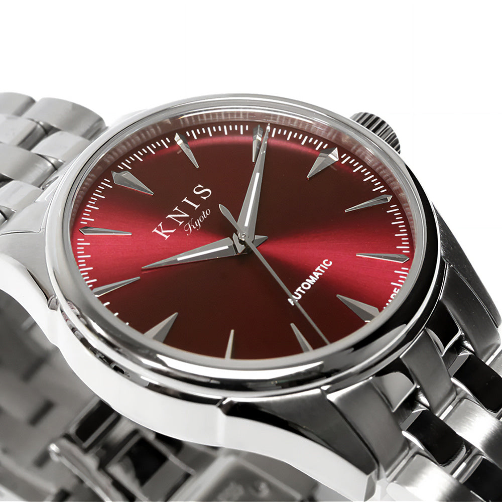 KNIS Automatic Sunray Dial Wine Red KN001-RD 