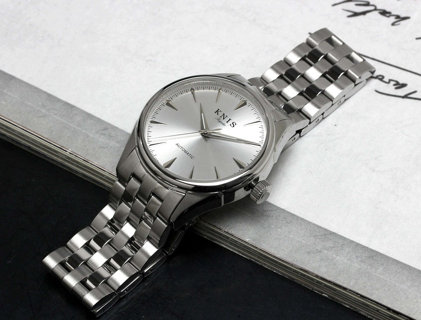 KNIS Automatic Sunray Dial White Silver KN001-WH 