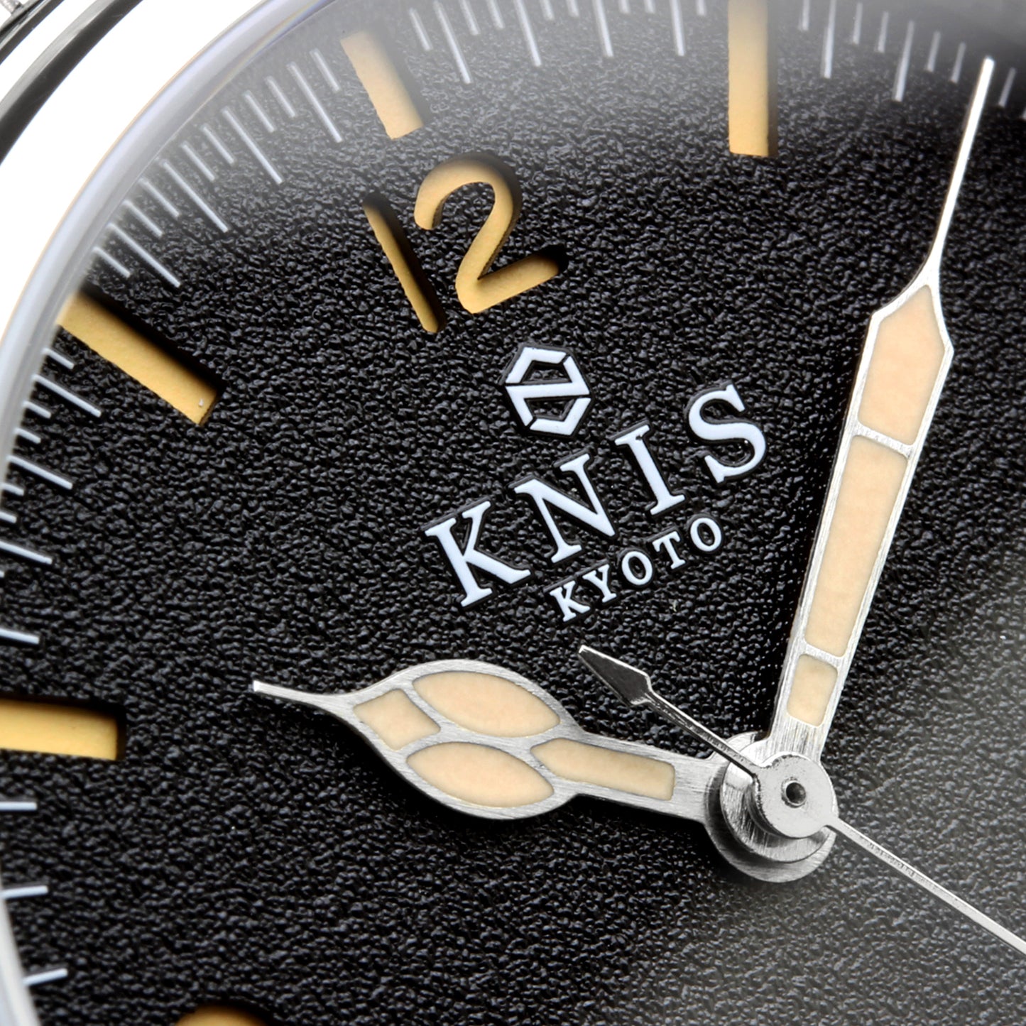 KNIS Automatic Retro Modern - Black Dial with Black Leather Strap KN002-BKBKLE