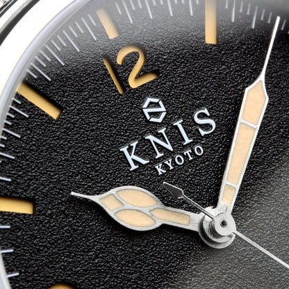 KNIS Automatic Retro Modern - Black Dial with Black Leather Strap KN002-BKBKLE