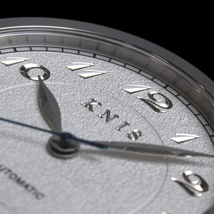 KNIS KOKU Automatic Breguet Numerals White / Engraved Dial Stainless Steel Bracelet (KN005-BGWHRC)