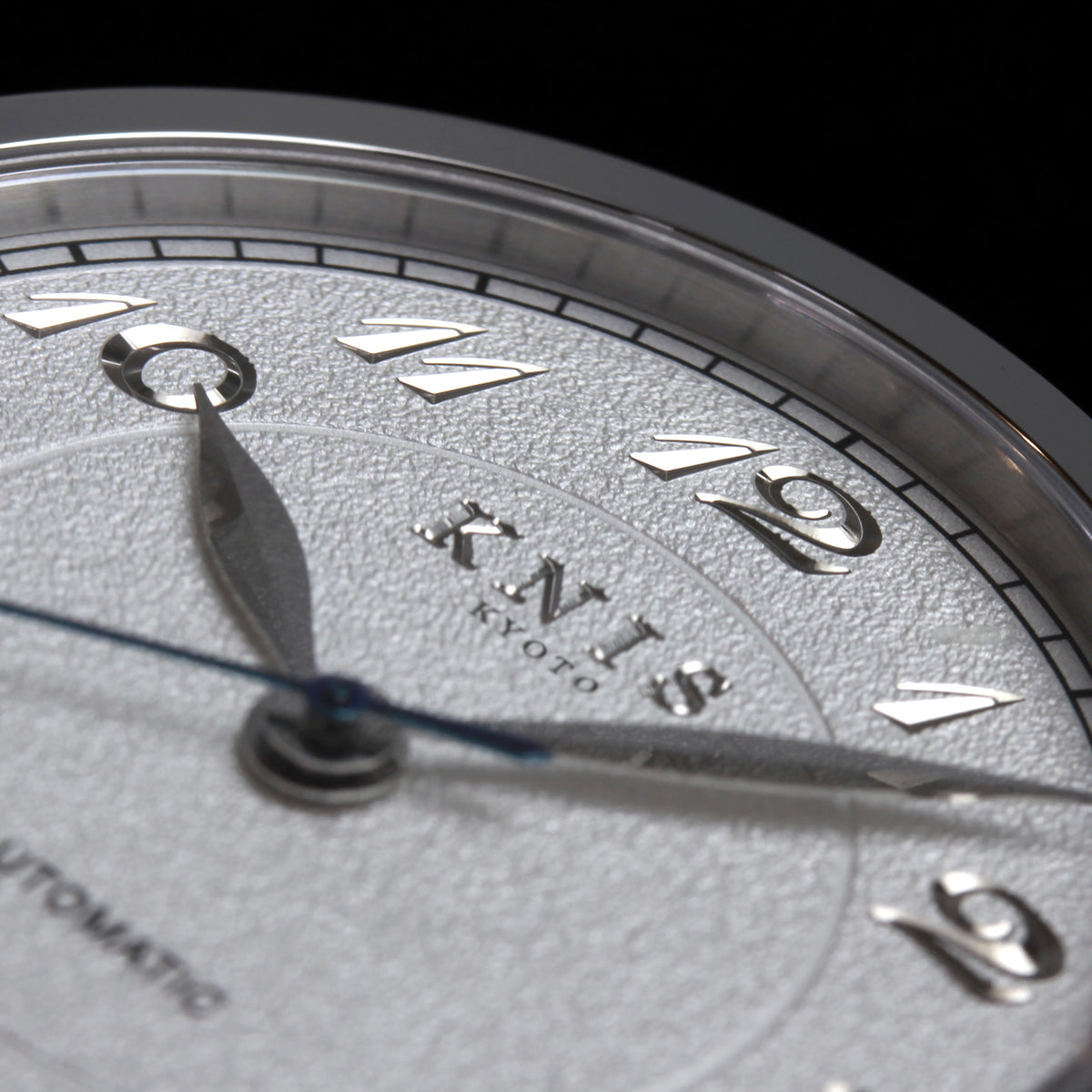 KNIS KOKU Automatic Breguet Numerals White / Engraved Dial Leather Strap (KN005-BGWHLE)