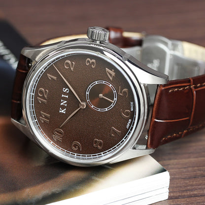 KNIS KODOU 自動巻き 日本製 スモールセコンド レザー ブラウン 京秋穂 KN009-BRBRLE