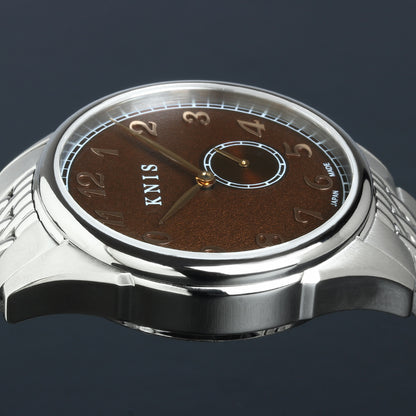 KNIS KODOU 自動巻き 日本製 スモールセコンド ライスブレスレット ブラウン 京秋穂 KN009-BRRC