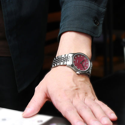 KNIS KOKU Automatic KANJI Kyoto Purple / Engraved Dial Stainless Steel Bracelet (KN005-KJPPRC)