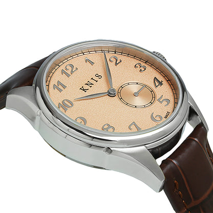 KNIS KODOU 自動巻き 日本製 スモールセコンド レザー サーモンピンク 桜霞 KN009-SPKBRLE