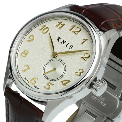 KNIS KODOU 自動巻き 日本製 スモールセコンド レザー シャンパングレー 枯山水 KN009-SGYBRLE