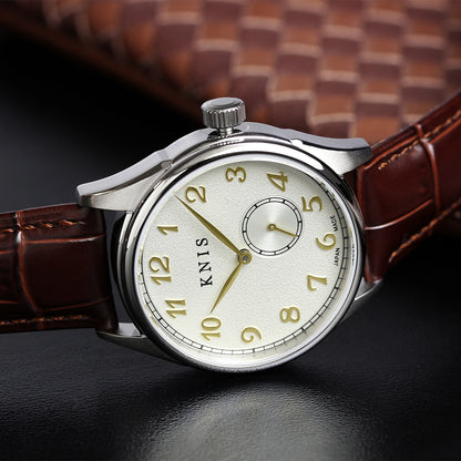 KNIS KODOU 自動巻き 日本製 スモールセコンド レザー シャンパングレー 枯山水 KN009-SGYBRLE