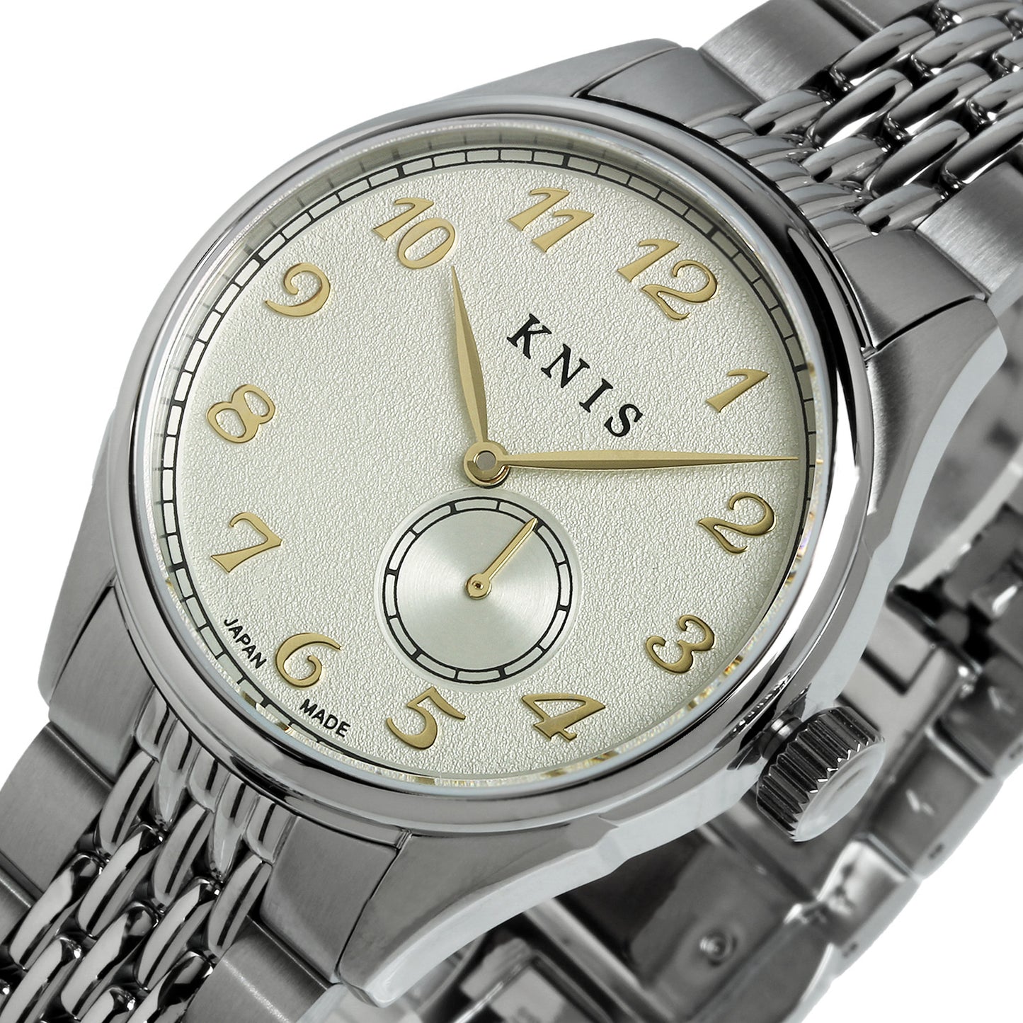 KNIS KODOU Small Seconds Automatic – Champagne Gray / Stainless Steel Bracelet (KN009-SGYRC)