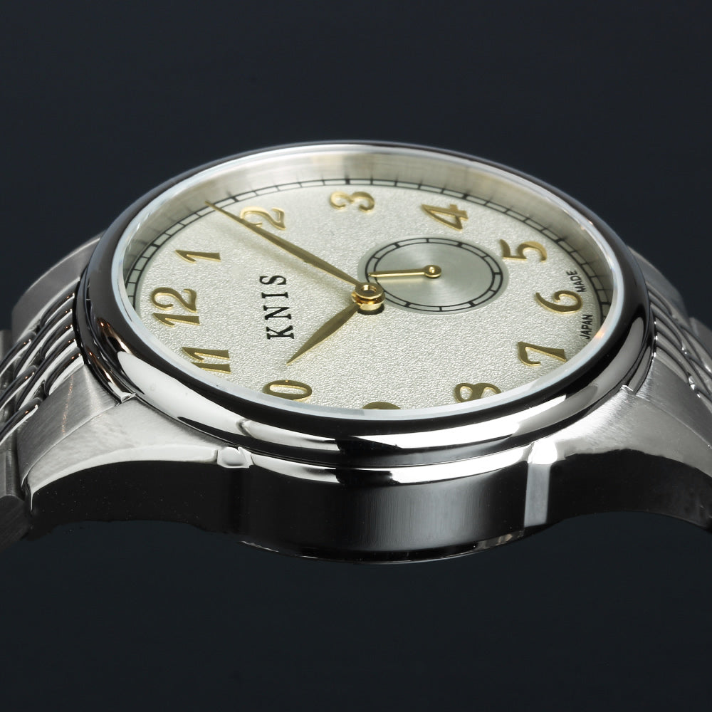 KNIS KODOU Small Seconds Automatic – Champagne Gray / Stainless Steel Bracelet (KN009-SGYRC)