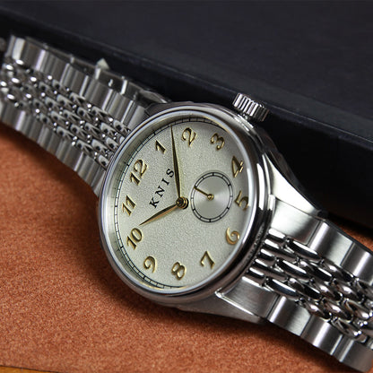 KNIS KODOU Small Seconds Automatic – Champagne Gray / Stainless Steel Bracelet (KN009-SGYRC)