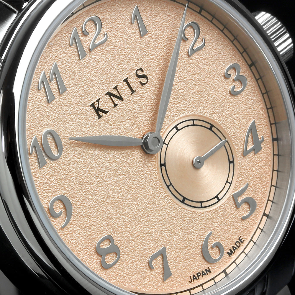 KNIS KODOU 自動巻き 日本製 スモールセコンド レザー サーモンピンク 桜霞 KN009-SPKBRLE