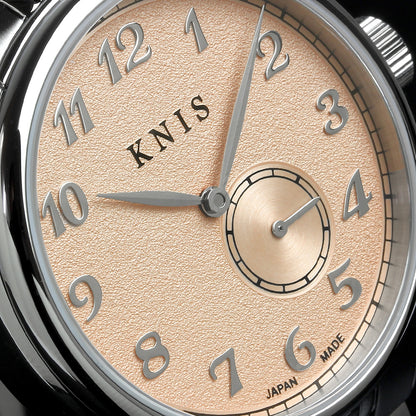 KNIS KODOU 自動巻き 日本製 スモールセコンド レザー サーモンピンク 桜霞 KN009-SPKBRLE