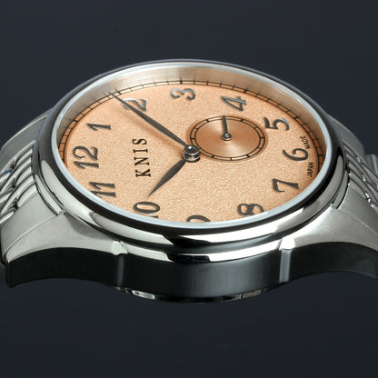 KNIS KODOU Small Seconds Automatic – Salmon pink / Stainless Steel Bracelet (KN009-SPKRC)