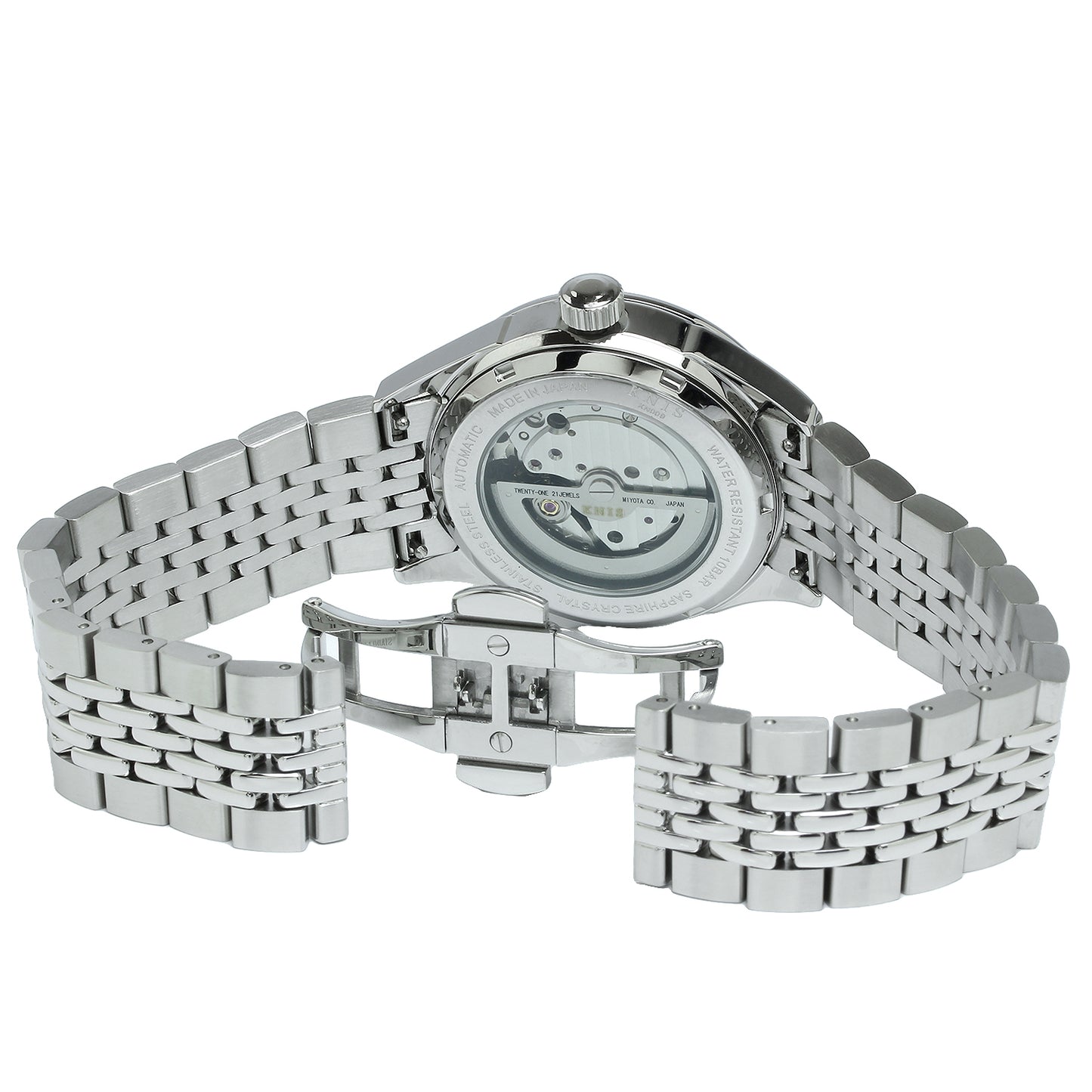 KNIS KODOU Small Seconds Automatic – Salmon pink / Stainless Steel Bracelet (KN009-SPKRC)