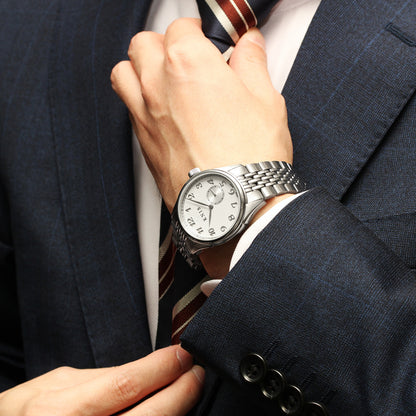 KNIS KODOU 自動巻き 日本製 スモールセコンド ライスブレスレット ホワイト 雪肌 KN009-WHRC