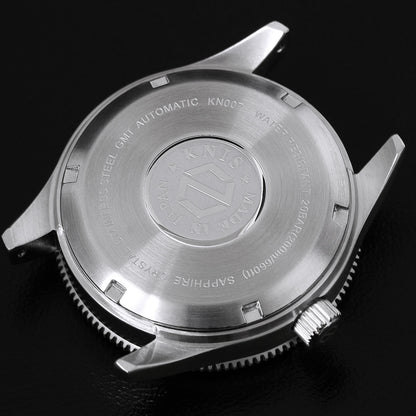 KNIS Meteorite GMT Automatic Divers Watch Blue / Stainless Steel Bracelet (KN007-MTBL) 