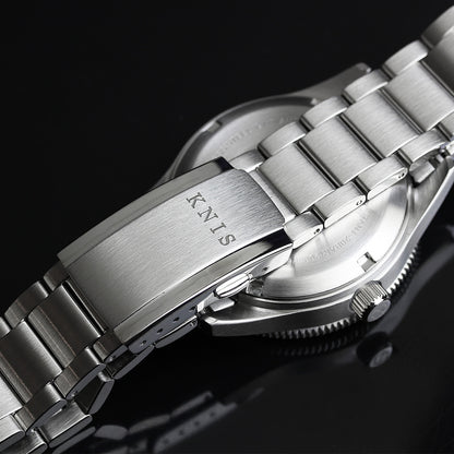 KNIS Meteorite GMT Automatic Divers Watch Blue / Stainless Steel Bracelet (KN007-MTBL) 