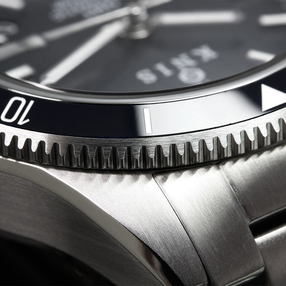 KNIS GMT ダイバーズ 自動巻き 日本製 ステンレスベルト パープル KN007-PP
