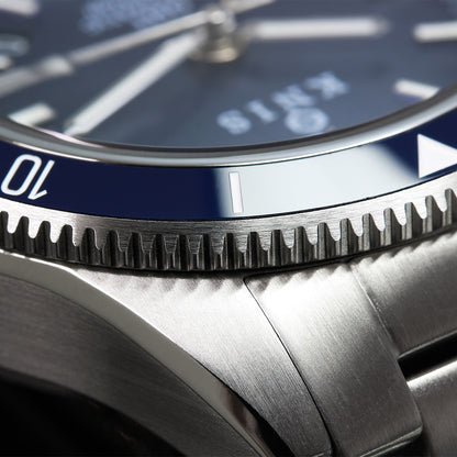 KNIS Meteorite GMT Automatic Divers Watch Blue / Stainless Steel Bracelet (KN007-MTBL) 
