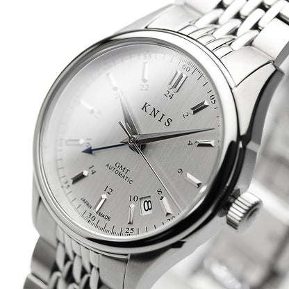 KNIS CLASSIC GMT 自動巻き 日本製 ライスブレスレット シルバー KN008-SVRC