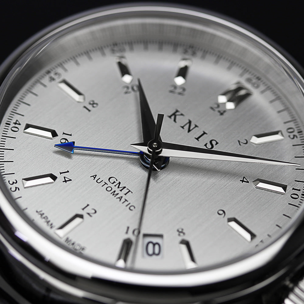 KNIS CLASSIC GMT 自動巻き 日本製 ライスブレスレット シルバー KN008-SVRC