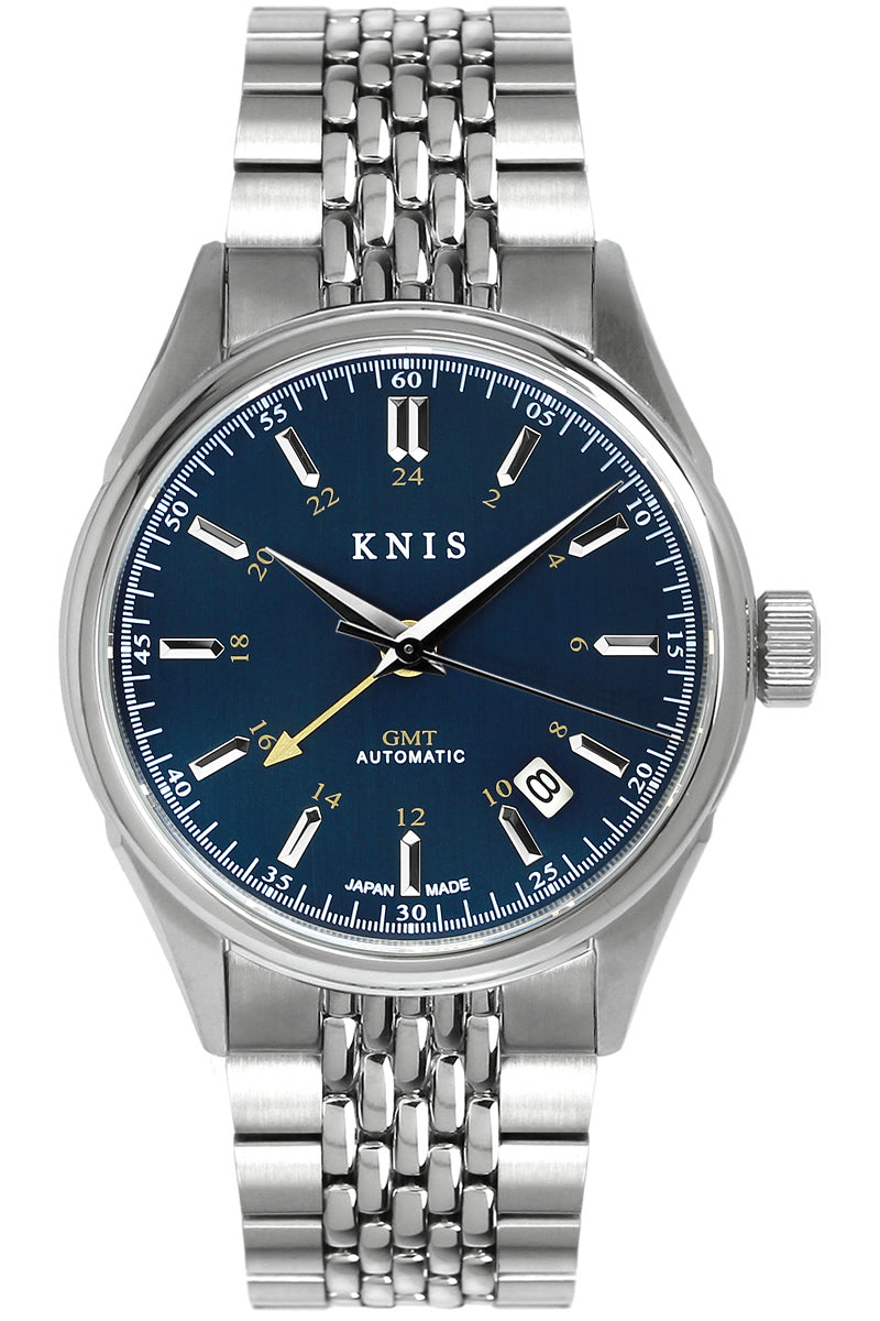KNIS Classic GMT Automatic Silver / Rice Beads Bracelet (KN008-SVRC)