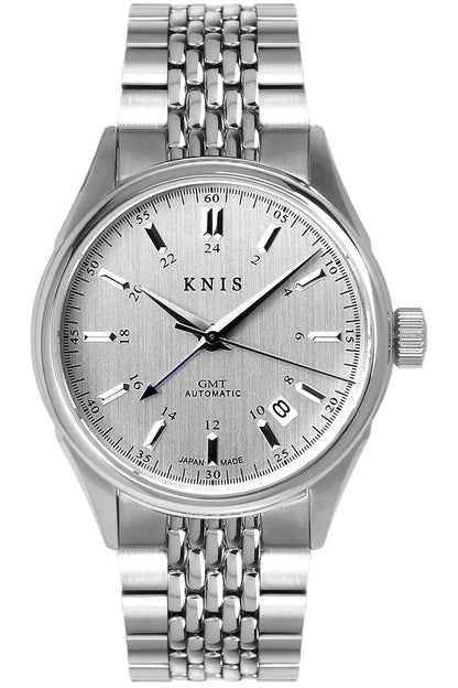 KNIS CLASSIC GMT 自動巻き 日本製 ライスブレスレット シルバー KN008-SVRC