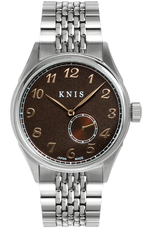 KNIS KODOU 自動巻き 日本製 スモールセコンド ライスブレスレット ブラウン 京秋穂 KN009-BRRC