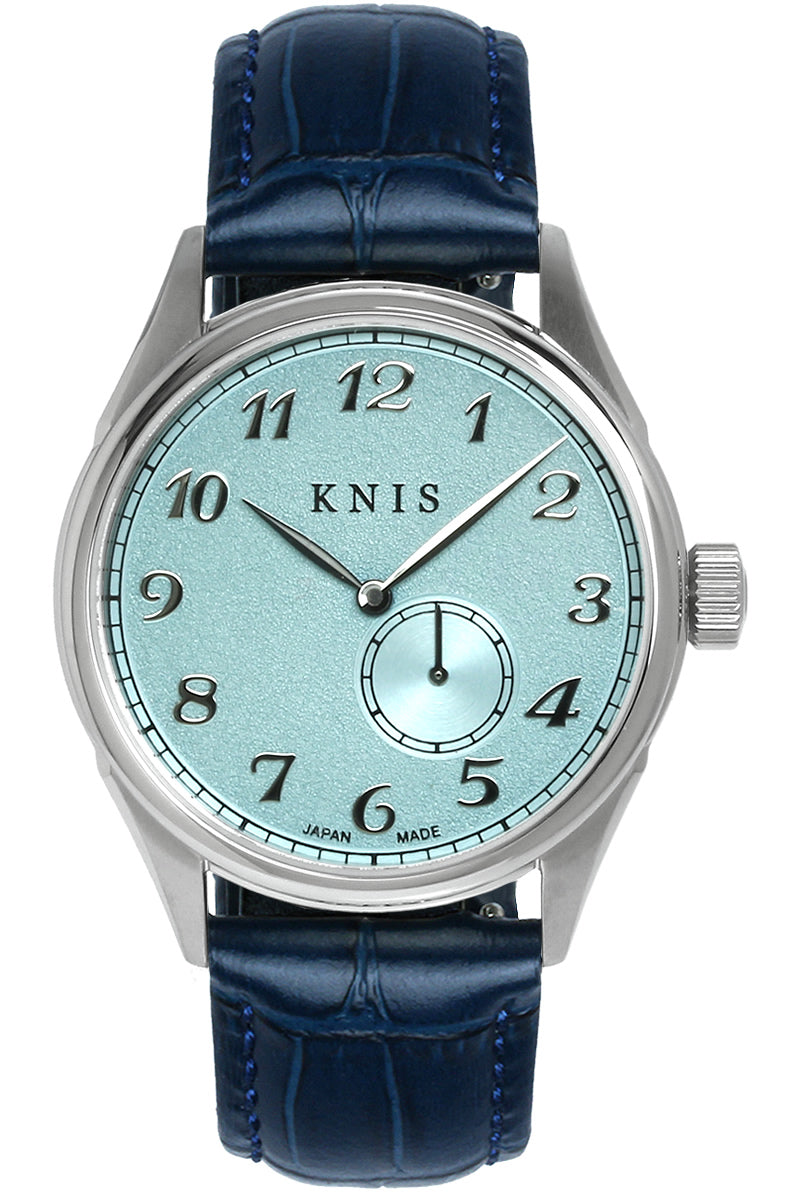 KNIS KODOU Small Seconds Automatic – Ice Blue / Blue Leather Strap (KN009-IBLBLLE)