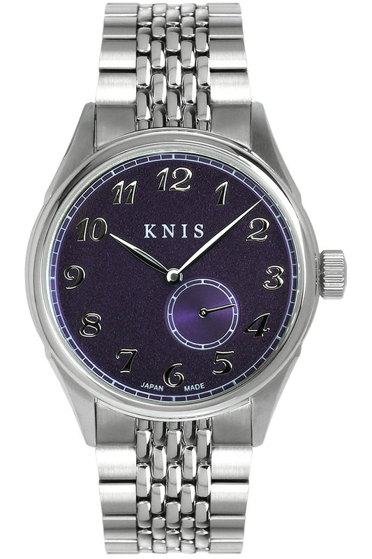 KNIS KODOU 自動巻き 日本製 スモールセコンド ライスブレスレット パープル 京紫 KN009-PPRC