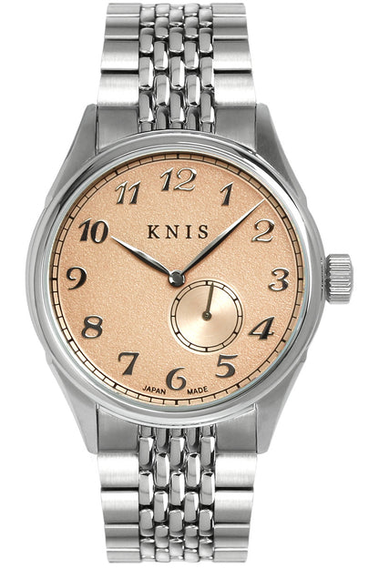 KNIS KODOU Small Seconds Automatic – Salmon pink / Stainless Steel Bracelet (KN009-SPKRC)