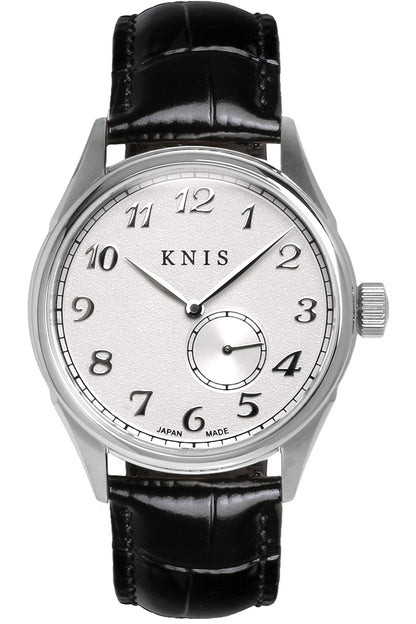 KNIS KODOU Small Seconds Automatic – White / Black Leather Strap (KN009-WHBKLE)