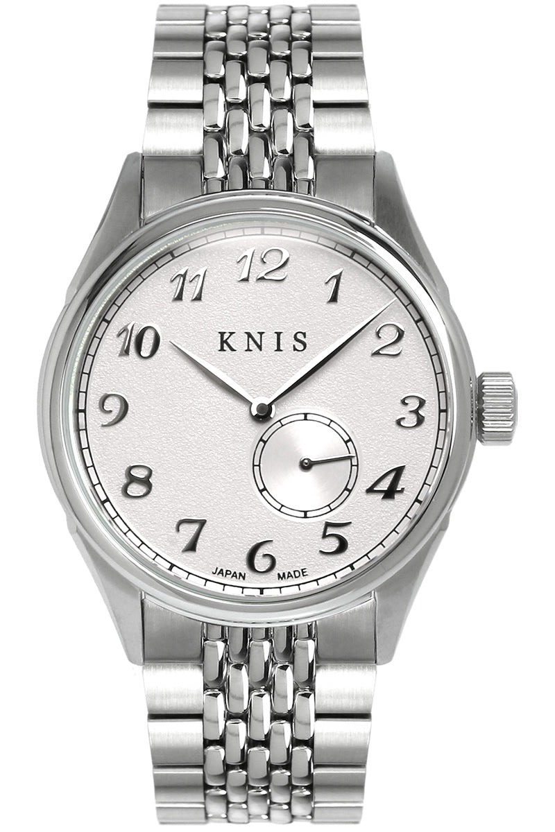 KNIS KODOU 自動巻き 日本製 スモールセコンド ライスブレスレット ホワイト 雪肌 KN009-WHRC