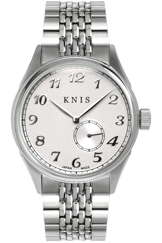 KNIS KODOU 自動巻き 日本製 スモールセコンド ライスブレスレット ホワイト 雪肌 KN009-WHRC