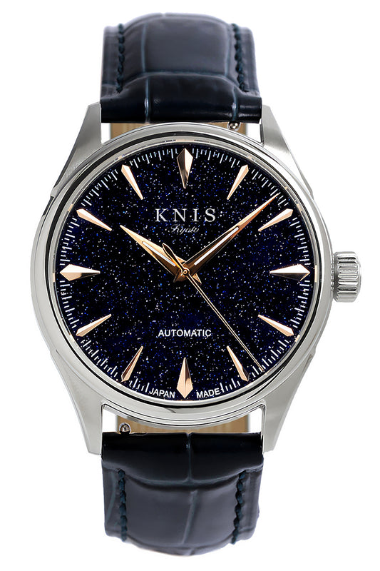 KNIS Aventurine Dial Automatic Made in Japan Rose Gold / Blue Leather Strap KN001-AVRGBLLE