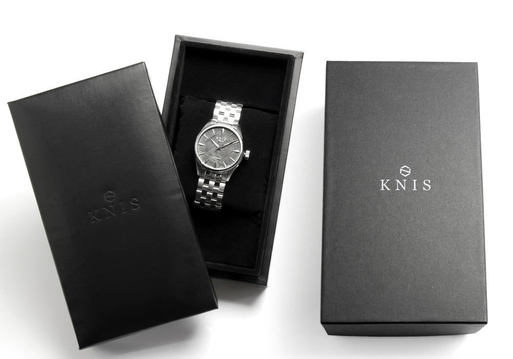 KNIS Meteorite Made in Japan Automatic Watch Men's Silver KN001-MT